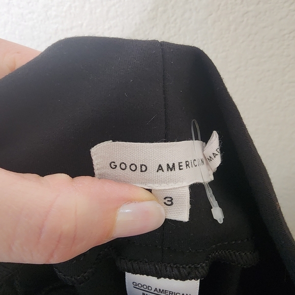 Good American Black Boss Skinny Pants 3/L - Picture 7 of 7
